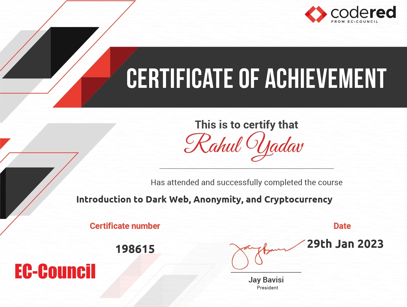 Certificate