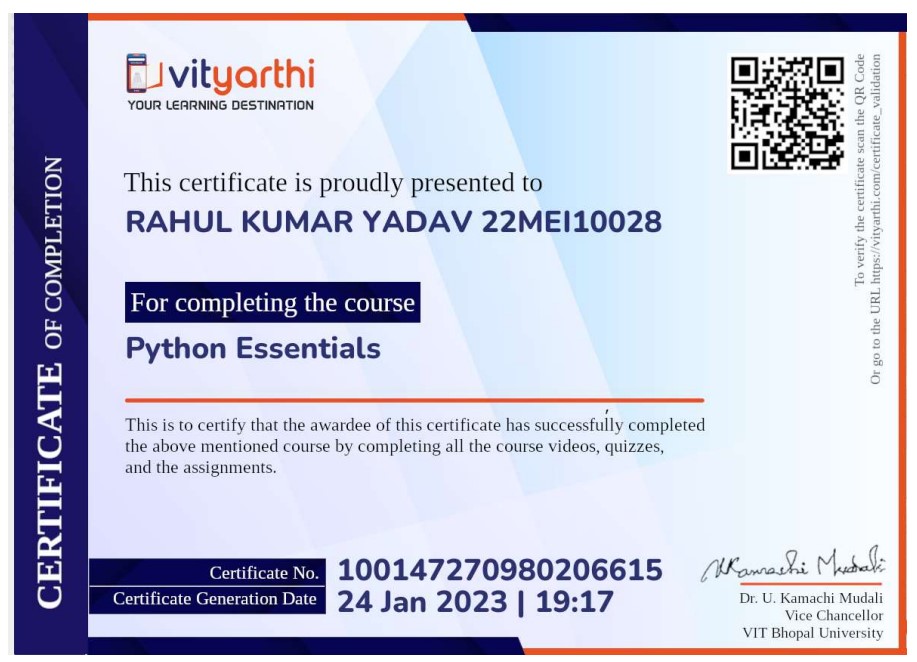 Certificate